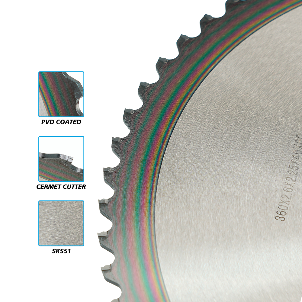Black-Coated Cermet Circular Cold Saw Blade